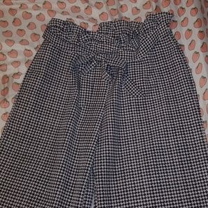 NWOT BeBop Wideleg Tie Waist Houndstooth Pants